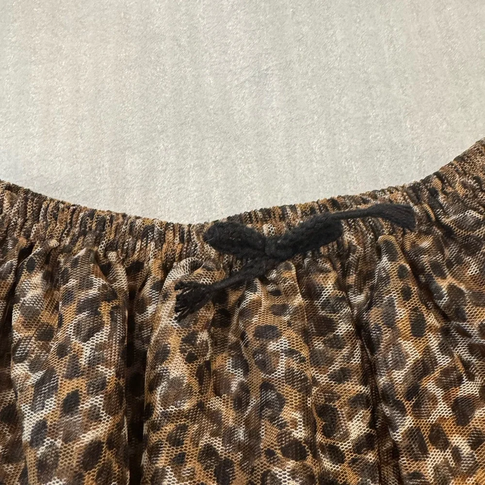 Old Navy Baby Girl Ivory Tiger Sweatshirt & Brown Tulle Skirt Set 18-24 Months
